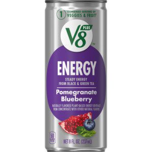 V8 +Energy® Pomegranate Blueberry Juice Energy Drink, 8 fl oz Can (24 Pack)