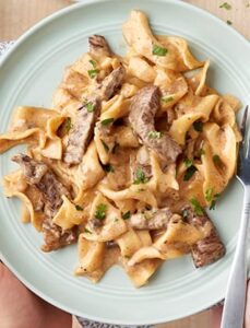 BEEF STROGANOFF MADE WITH CAMPBELLS® HEALTHY REQUEST CREAM OF MUSHROOM SOUP